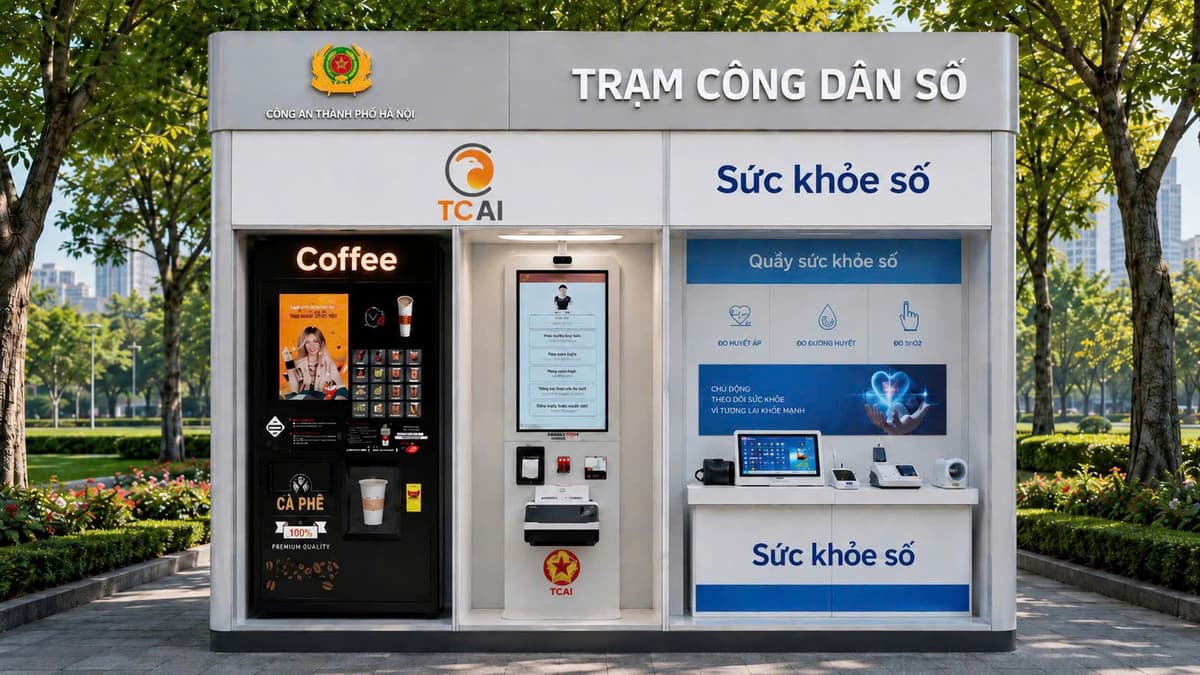 Trạm Công dân số TC AI – Mô hình tích hợp đa tiện ích, kiến tạo điểm chạm số cho người dân